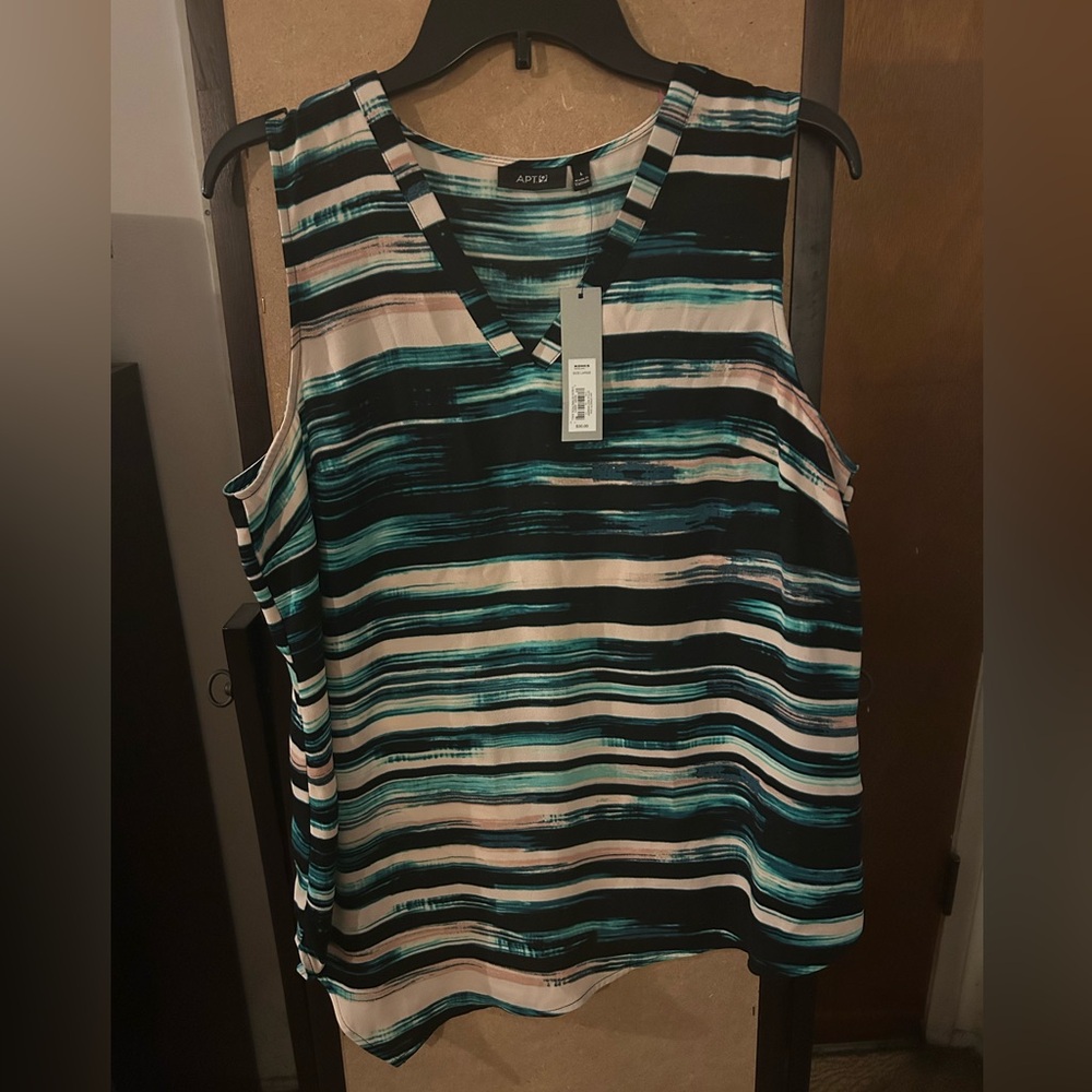 NWT Apt. 9 Women's Large Multicolor Striped Tank Top